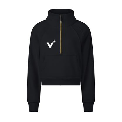 Cropped Half-Zip Sweatshirt