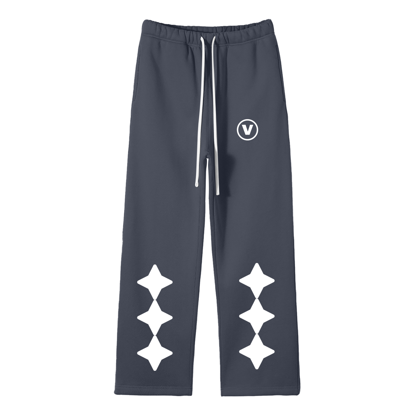 Streetwear Unisex Solid Color Fleece Straight Leg Pants