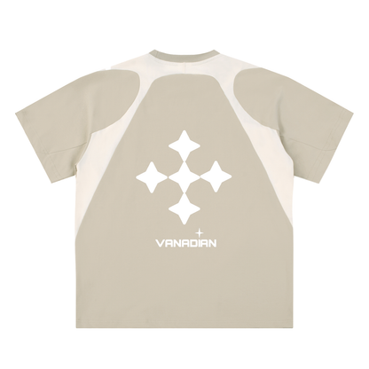 Contrast Panel Cotton T-Shirt