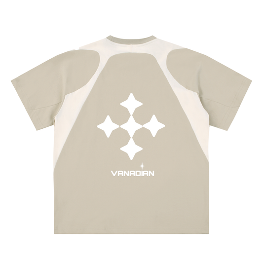 Contrast Panel Cotton T-Shirt