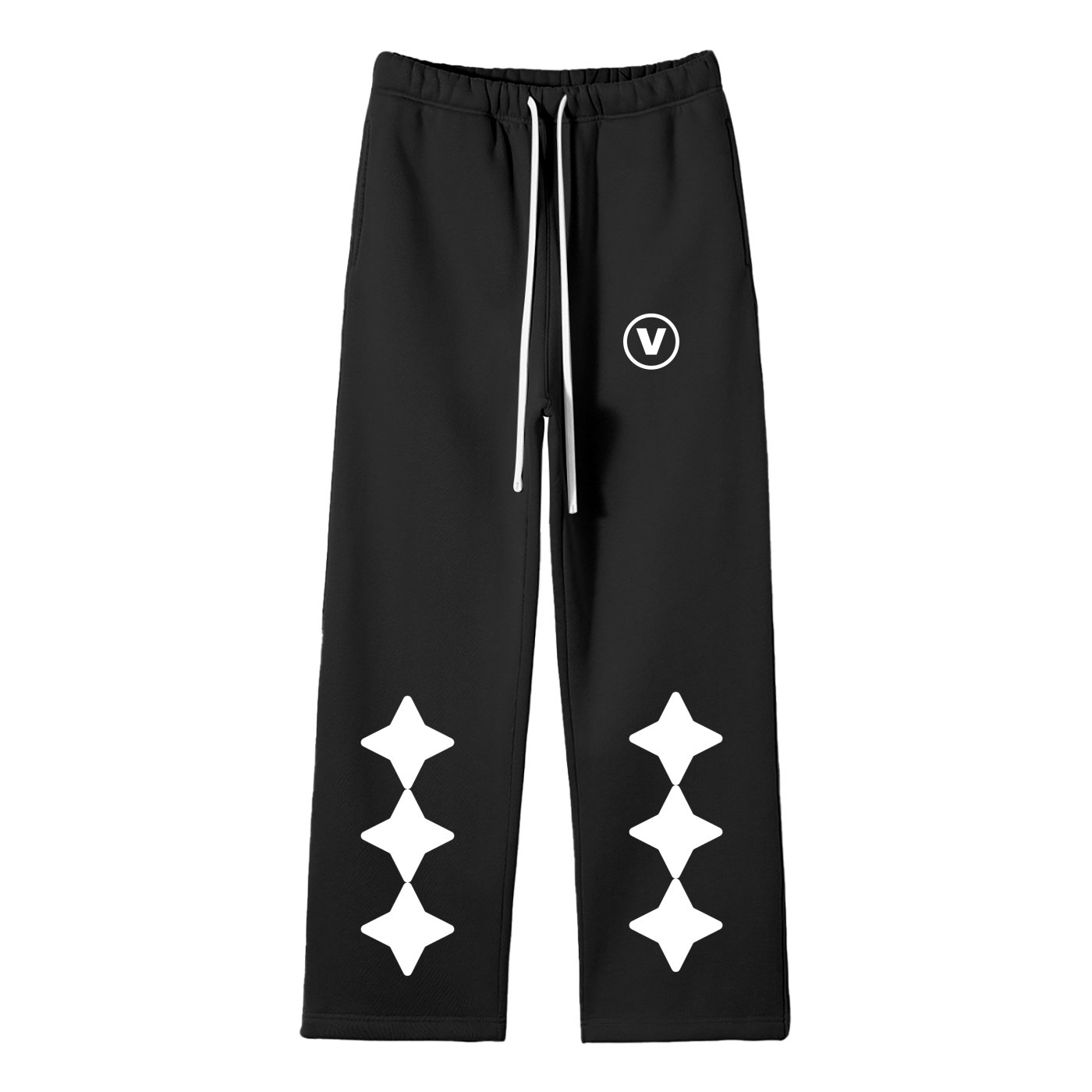 Streetwear Unisex Solid Color Fleece Straight Leg Pants
