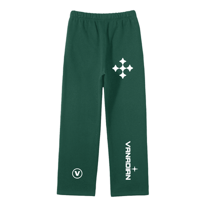 Streetwear Unisex Solid Color Fleece Straight Leg Pants