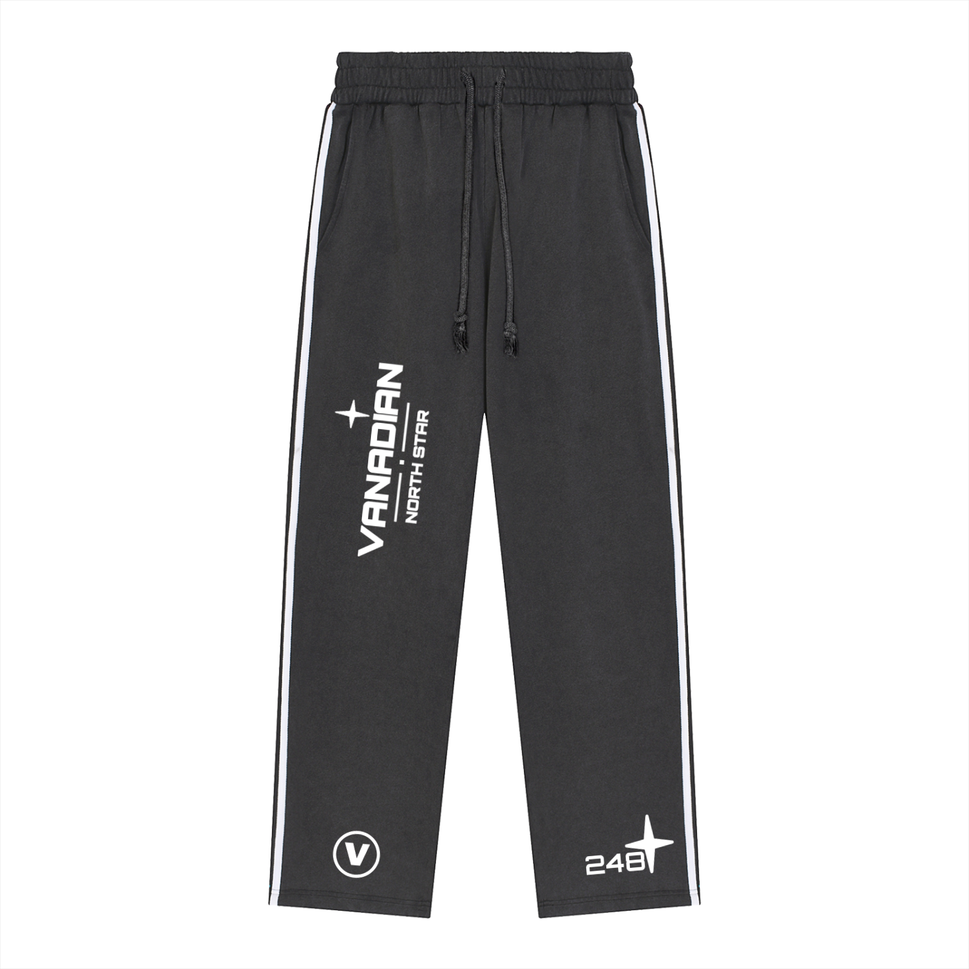 Snow Washed Contrast Tape Sweatpants