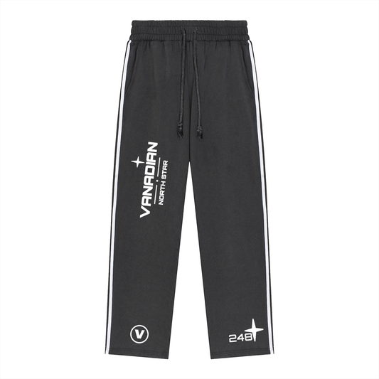 Snow Washed Contrast Tape Sweatpants