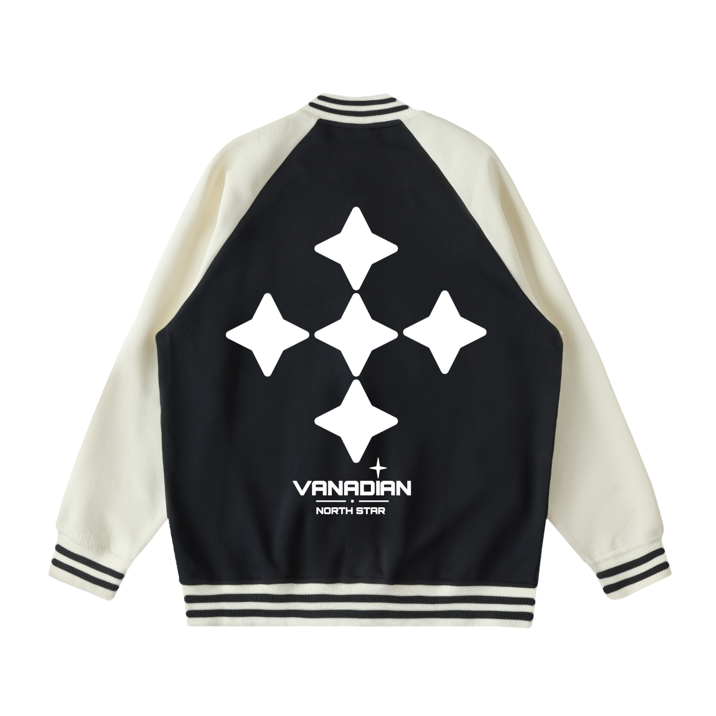 Two Tone Raglan Sleeve Varsity Jacket