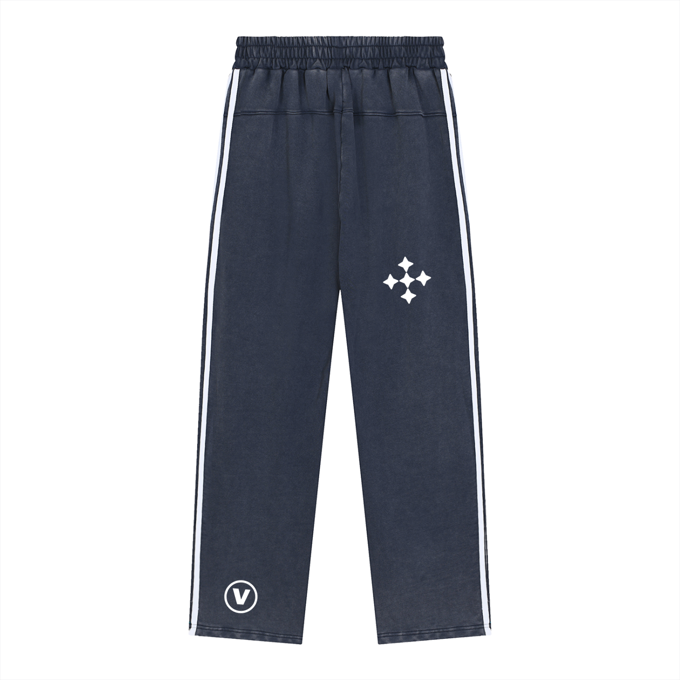 Snow Washed Contrast Tape Sweatpants