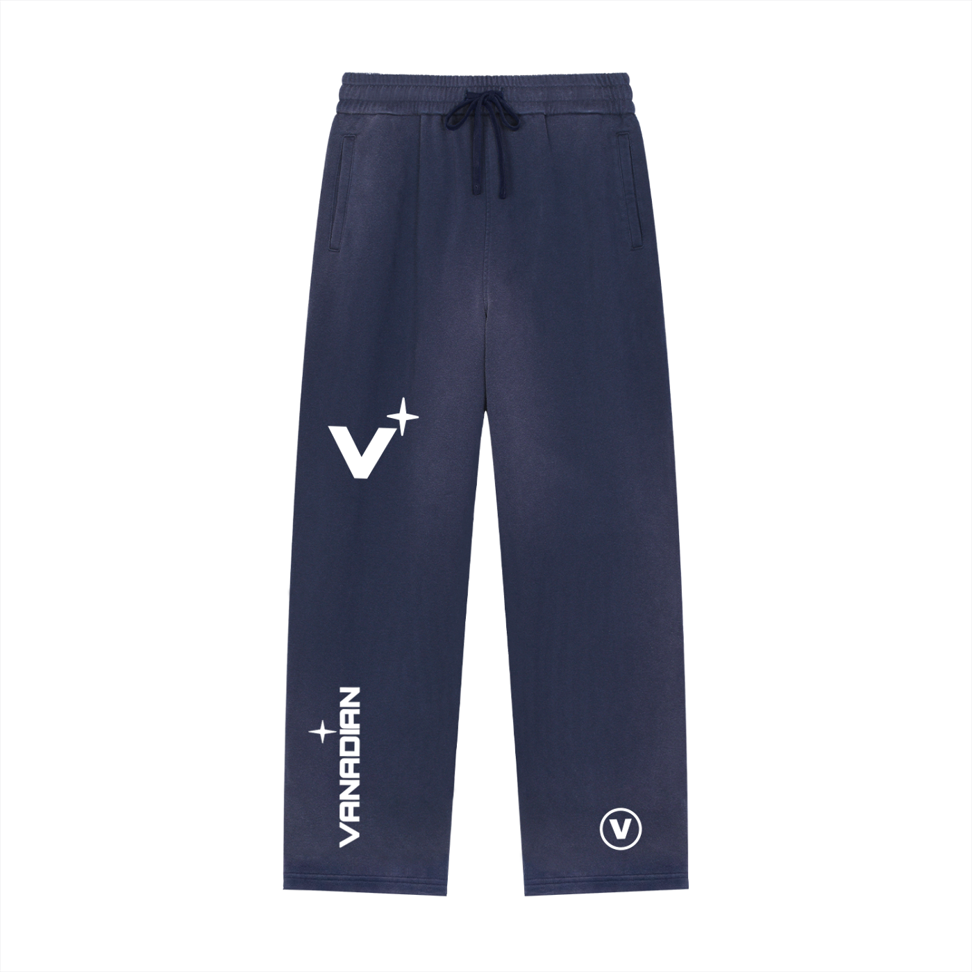 Sun Fade Raw Edge Straight-Leg Sweatpants