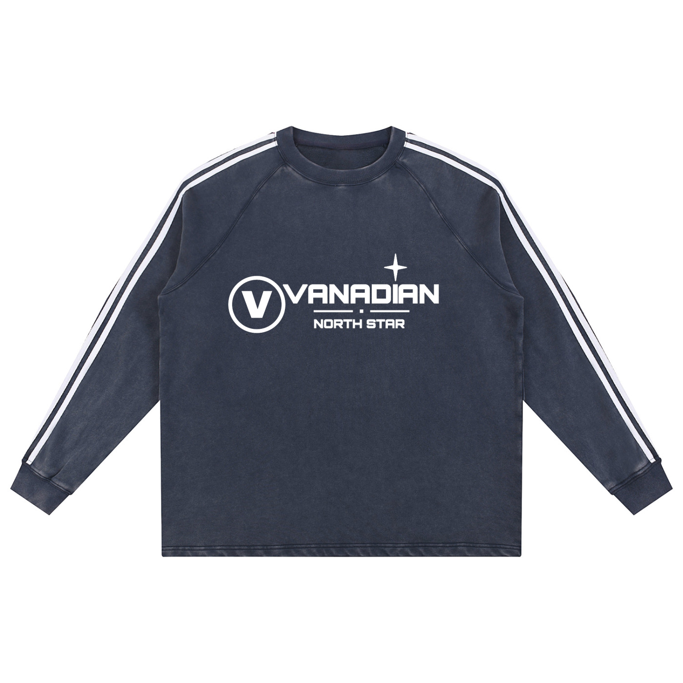 Snow Washed Contrast Tape Sweatshirt