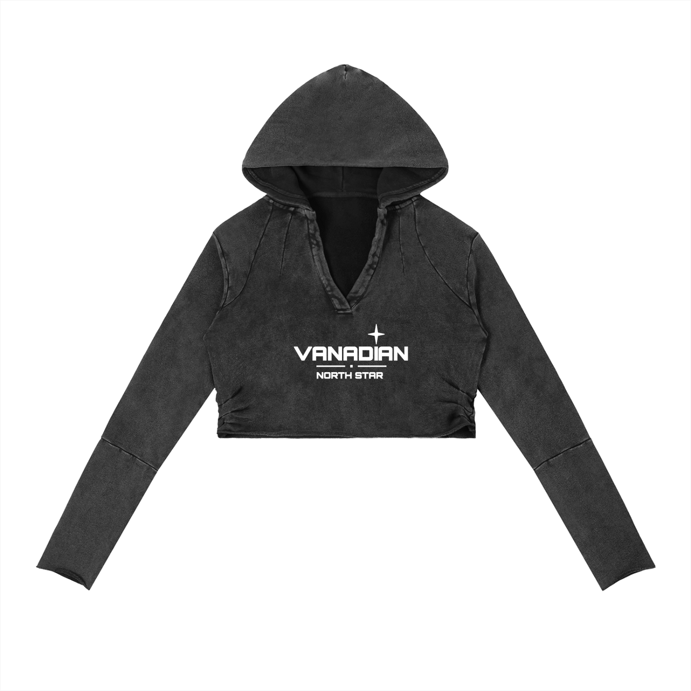 Vintage Washed Raw Edge Hoodie