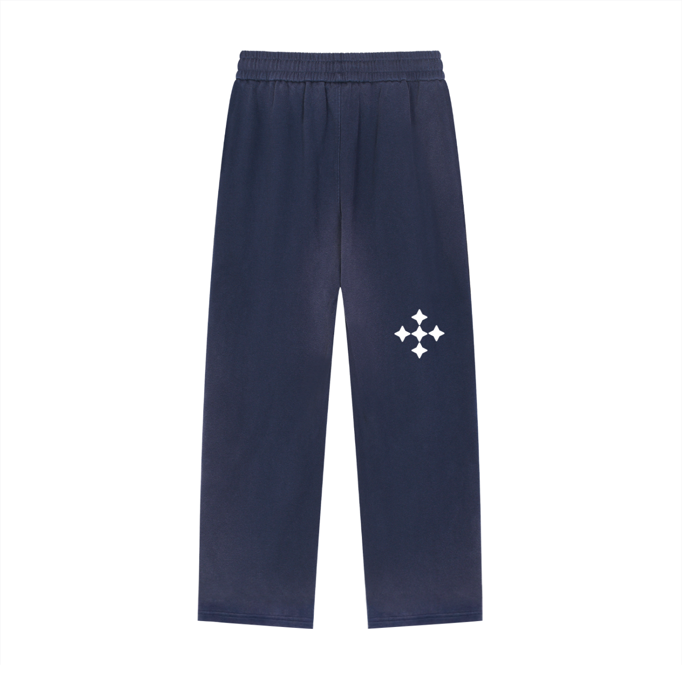 Sun Fade Raw Edge Straight-Leg Sweatpants