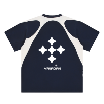 Contrast Panel Cotton T-Shirt