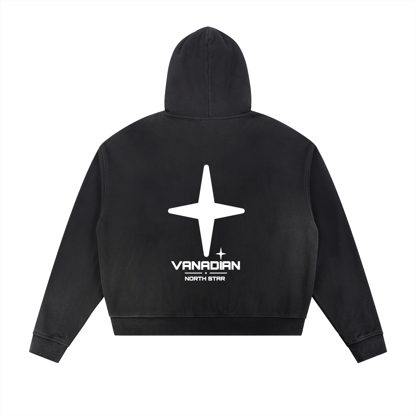 Sun Fade Frayed Raw Edge Fleece Zip Hoodie