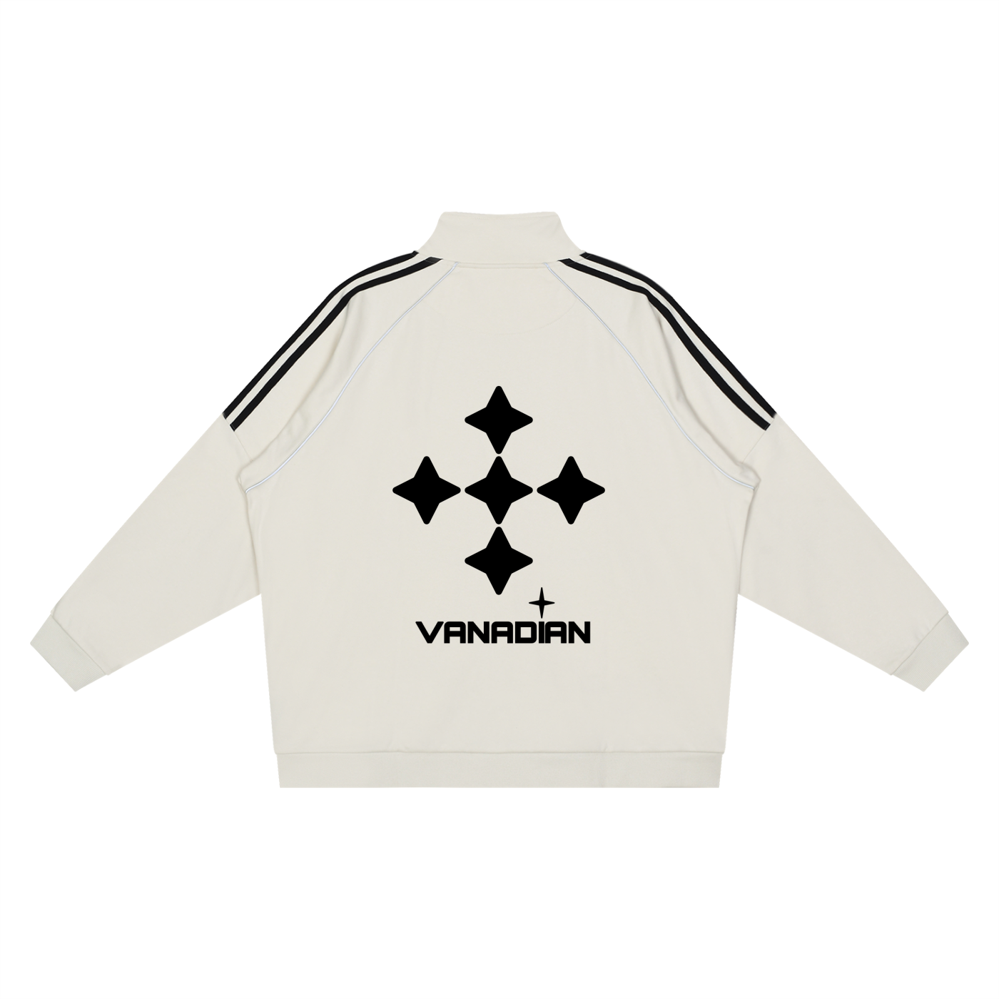 Reflection Striped Raglan Sleeve  Jacket