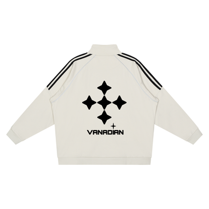 Reflection Striped Raglan Sleeve  Jacket