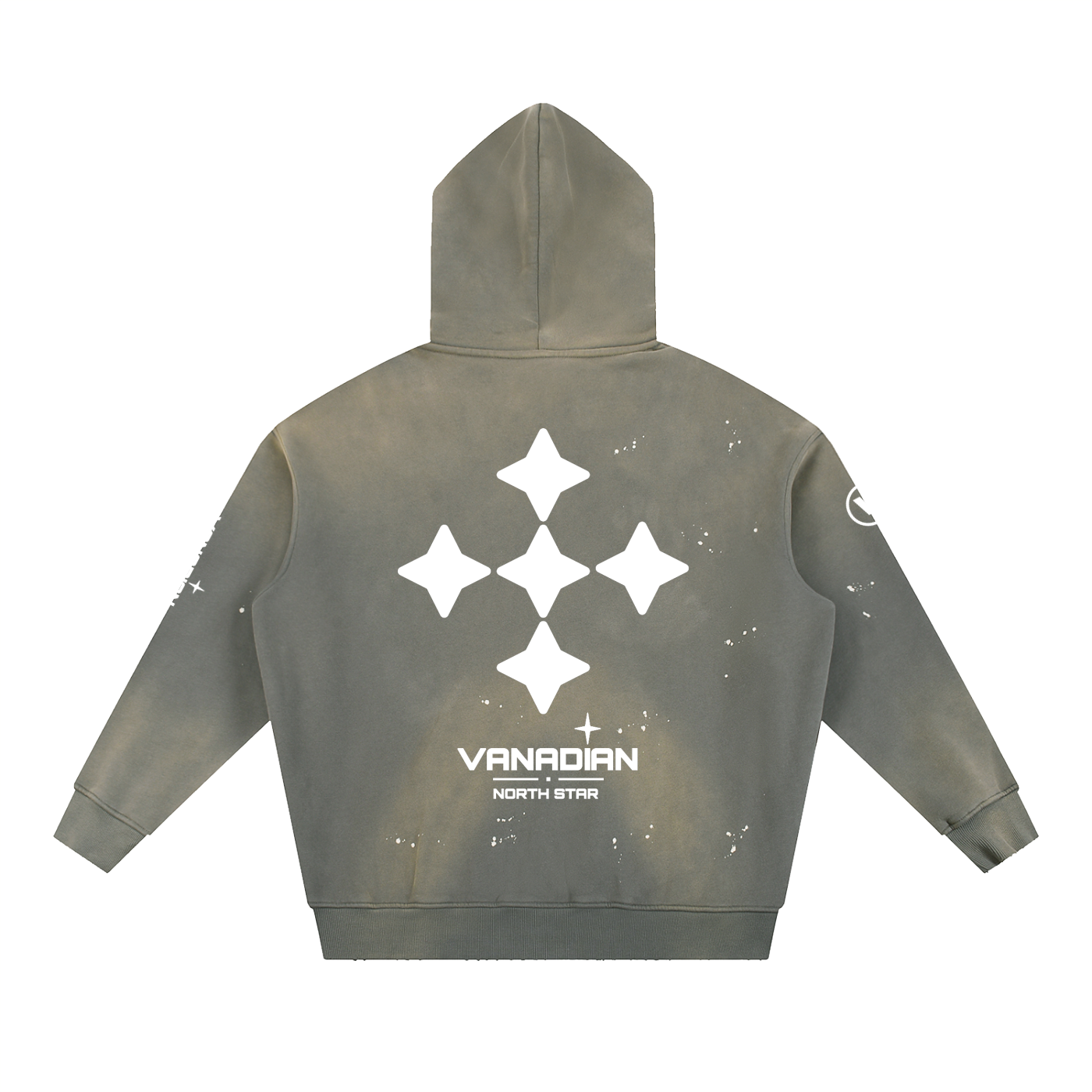 Vintage VNDN Washed Frayed Fleece Hoodie