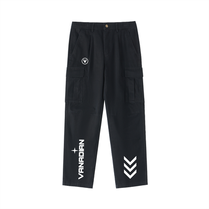 Cotton Elastic-Waist Cargo Pants