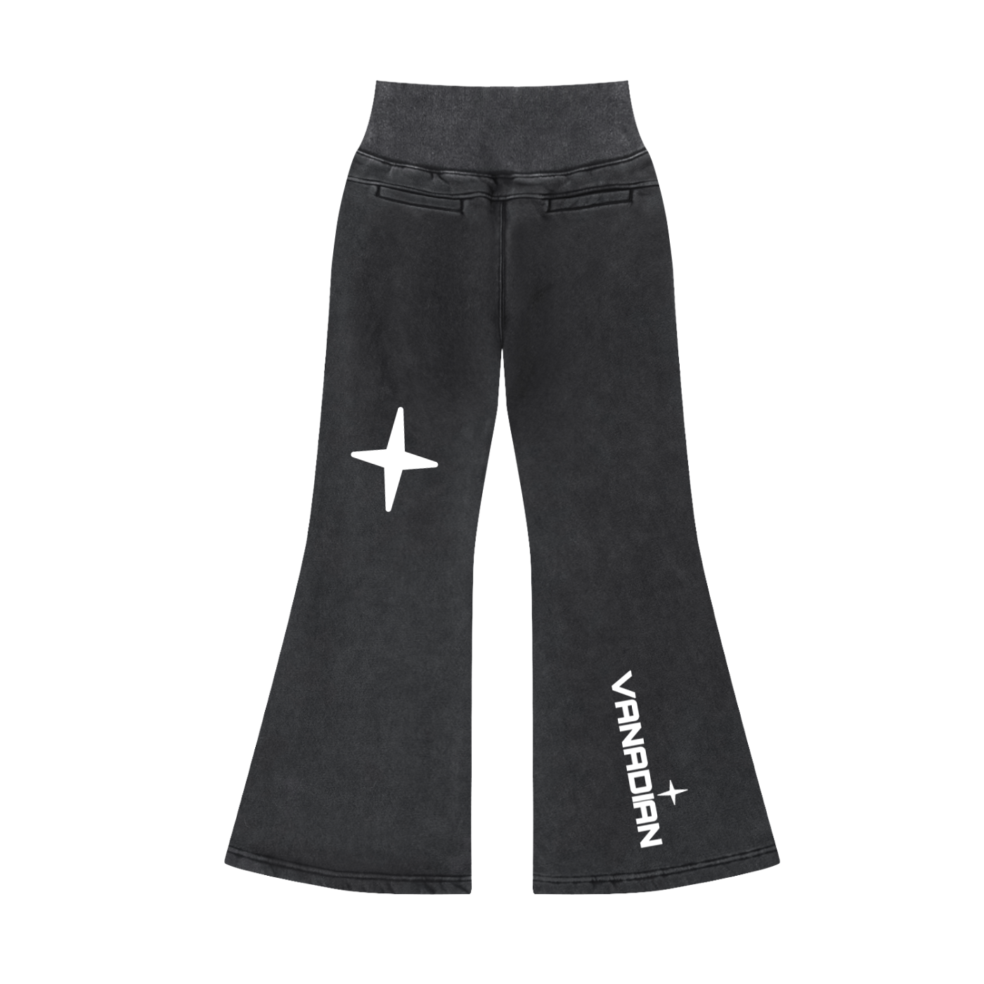 Vintage Washed Flared Fleece Pants