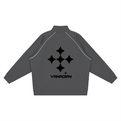 Reflection Striped Raglan Sleeve  Jacket