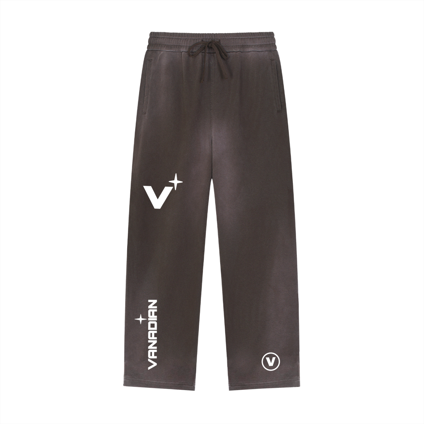 Sun Fade Raw Edge Straight-Leg Sweatpants