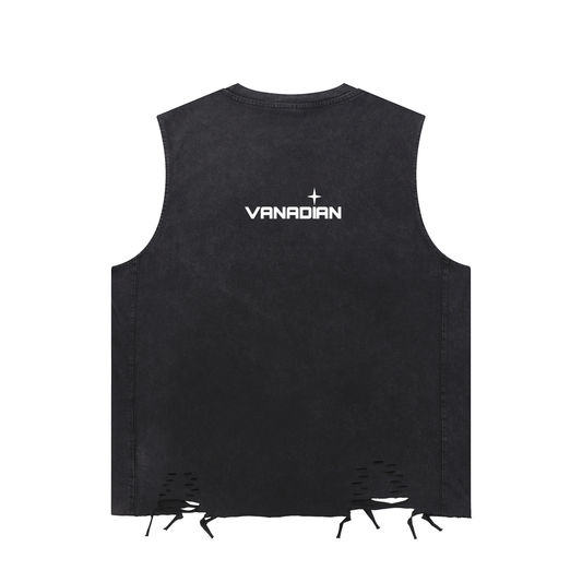 Snow Washed Raw-Hem Tank Top