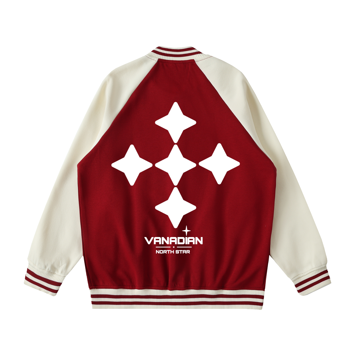 Two Tone Raglan Sleeve Varsity Jacket