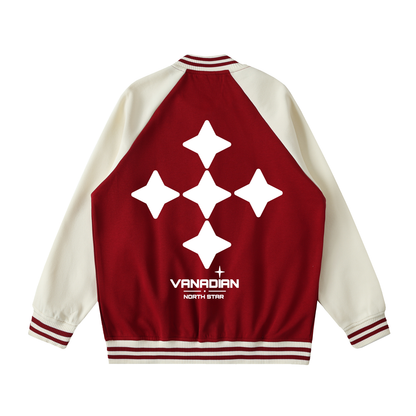 Two Tone Raglan Sleeve Varsity Jacket