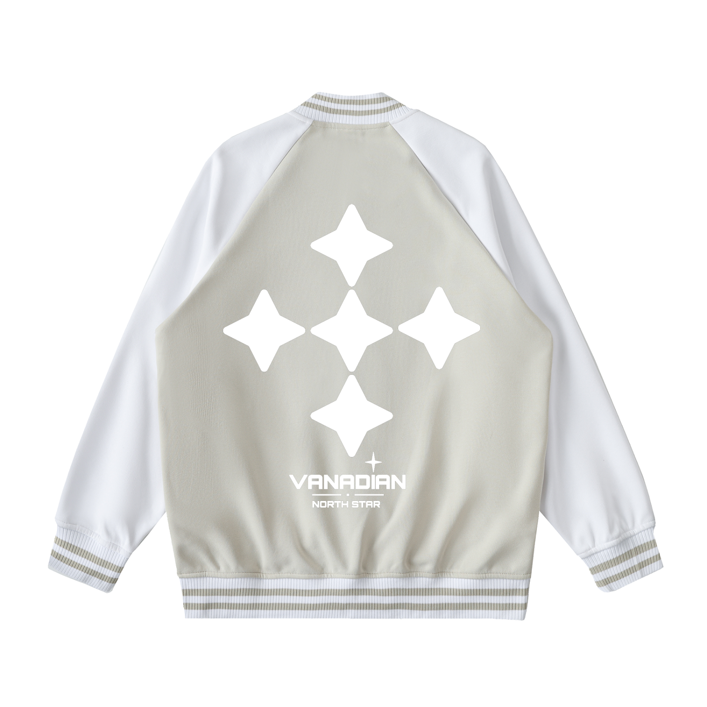 Two Tone Raglan Sleeve Varsity Jacket