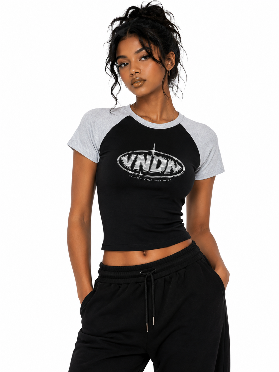 VNDN- Colour Block crop top
